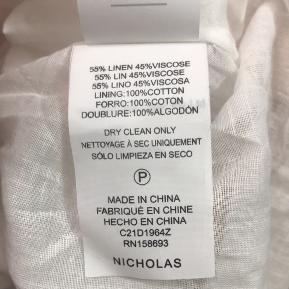 Nicolas linen/cotton dress, size 8, NWT - Picture 9 of 10